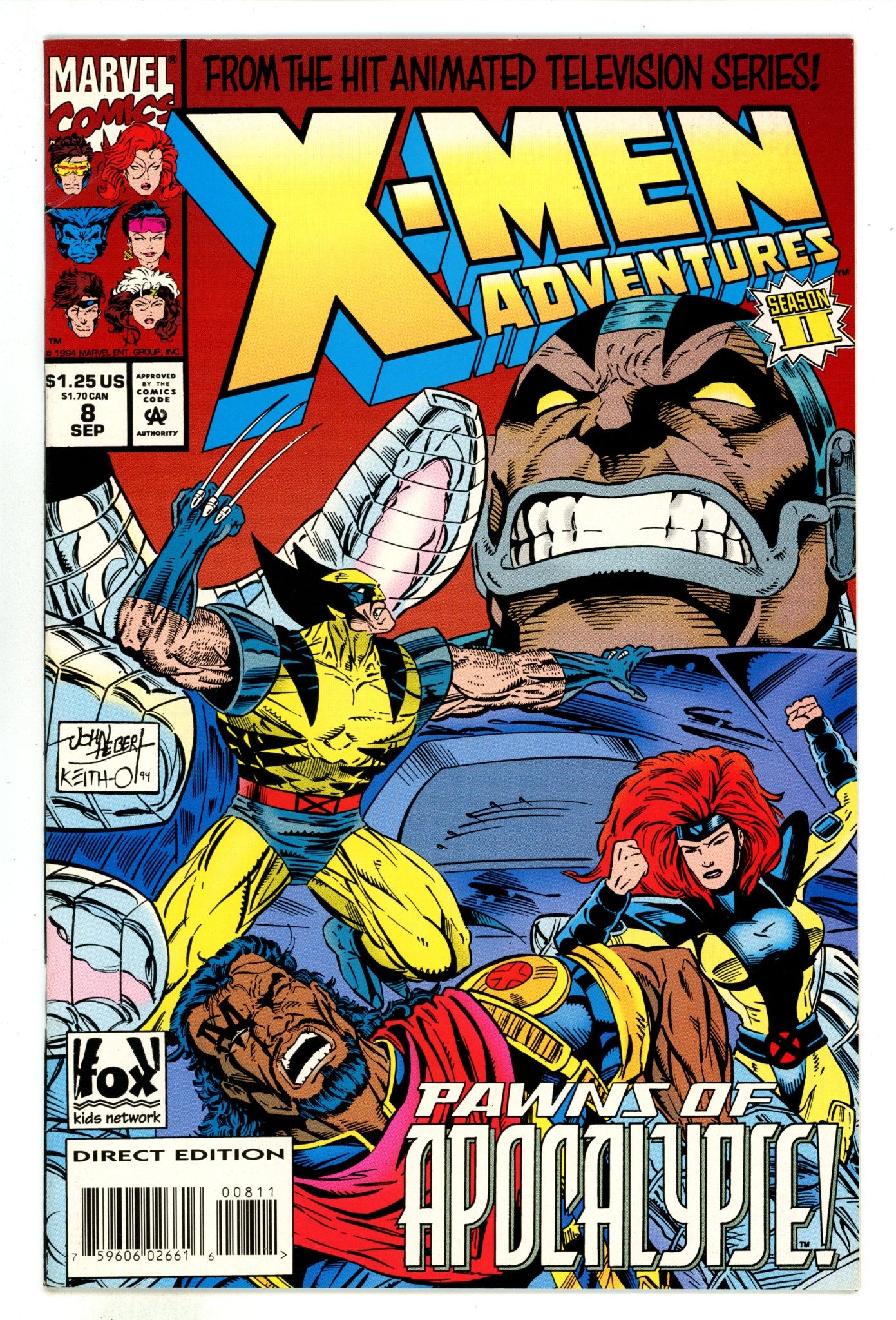 X-Men Adventures [II] 8 Mid Grade (1994) 