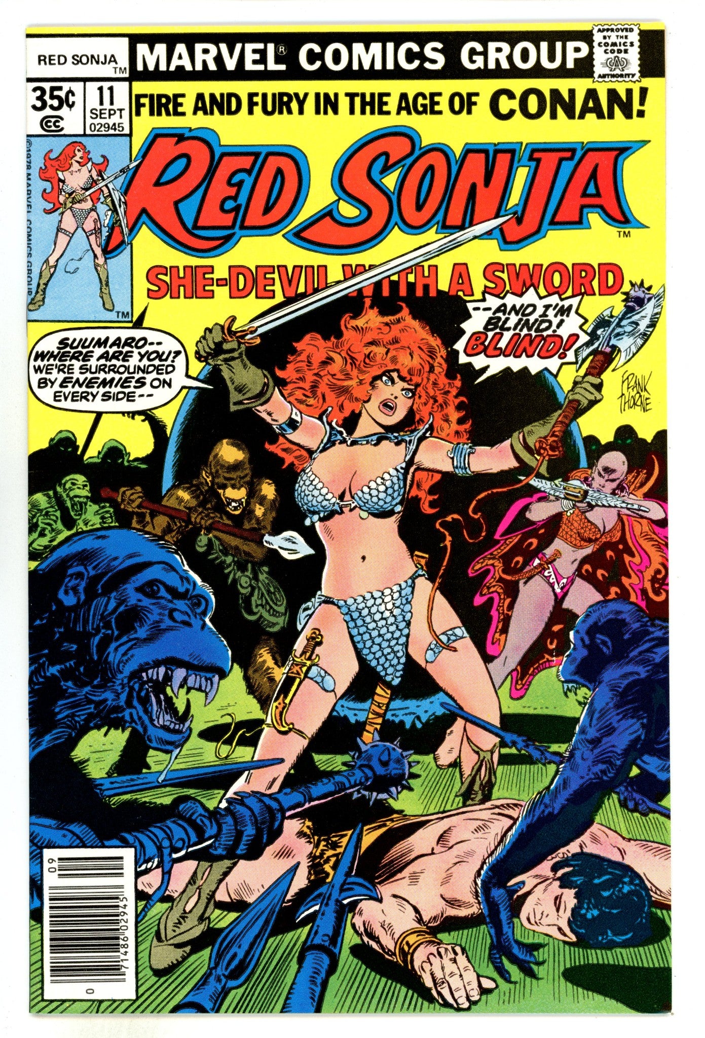 Red Sonja Vol 1 11  VF+ (8.5)  (1978)  