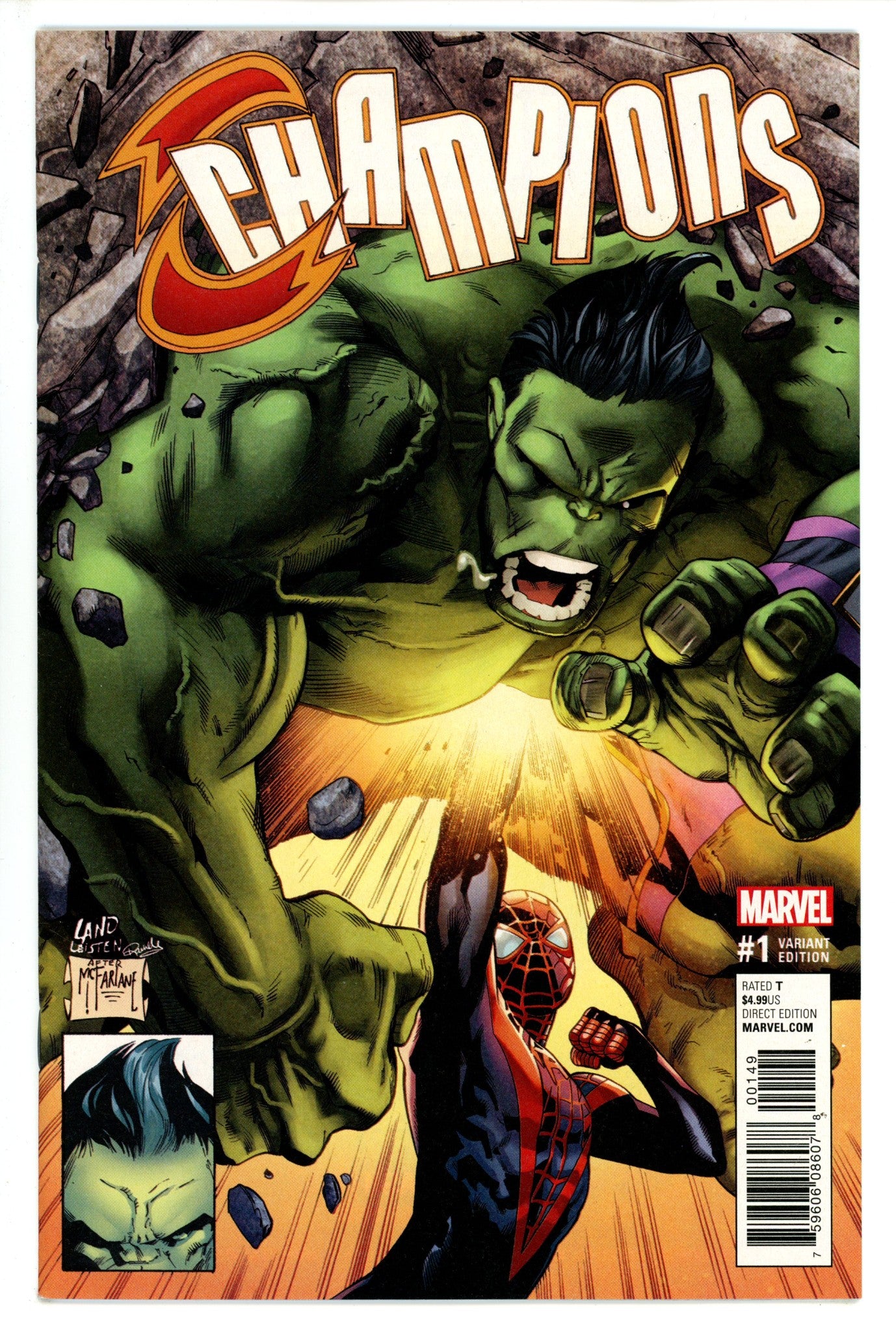 Champions Vol 2 1 Land Homage Variant VF/NM (2016)