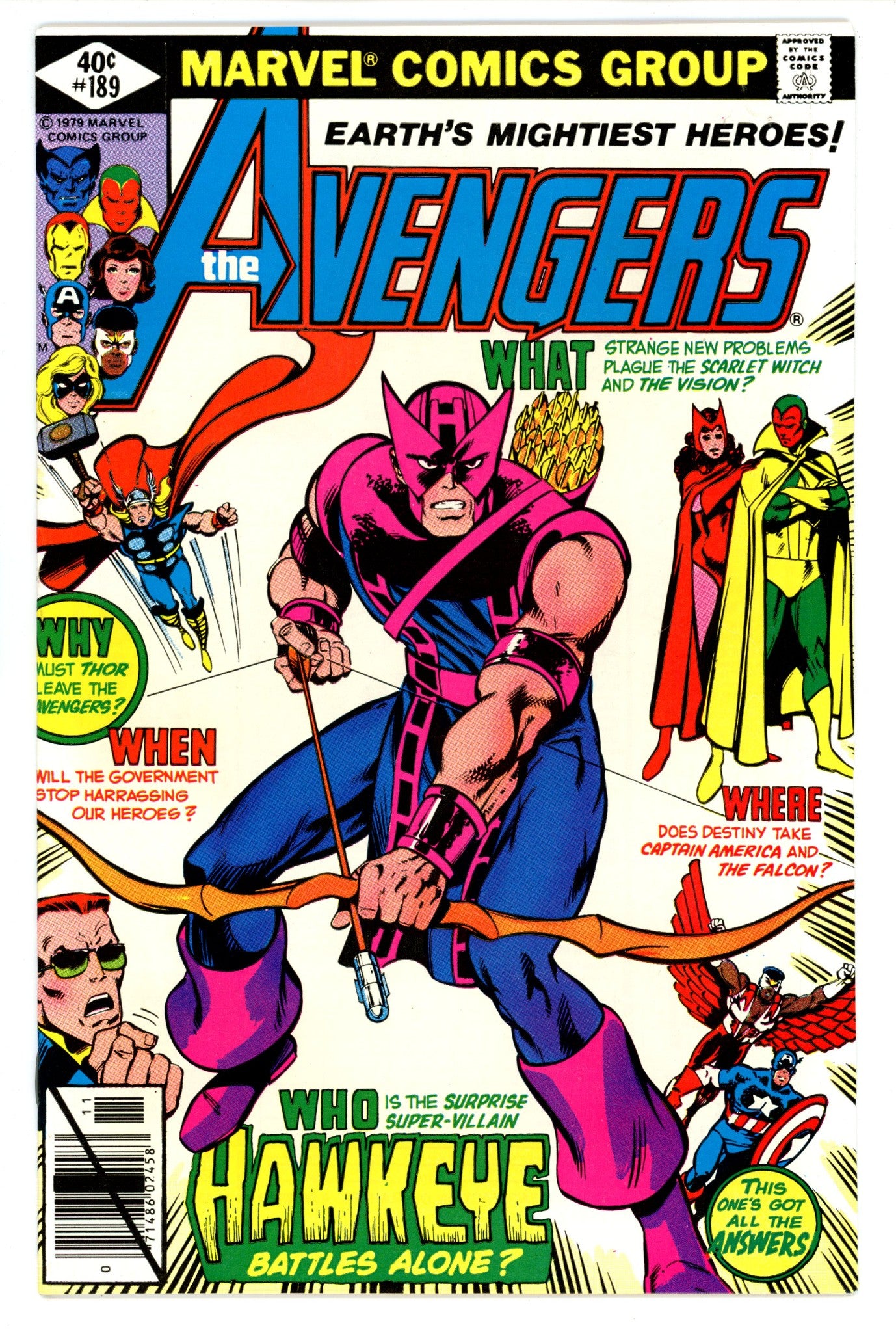 The Avengers Vol 1 189 VF/NM (9.0) (1979) 