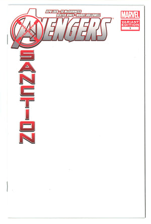 Avengers: X-Sanction 1 High Grade (2012) Blank Variant