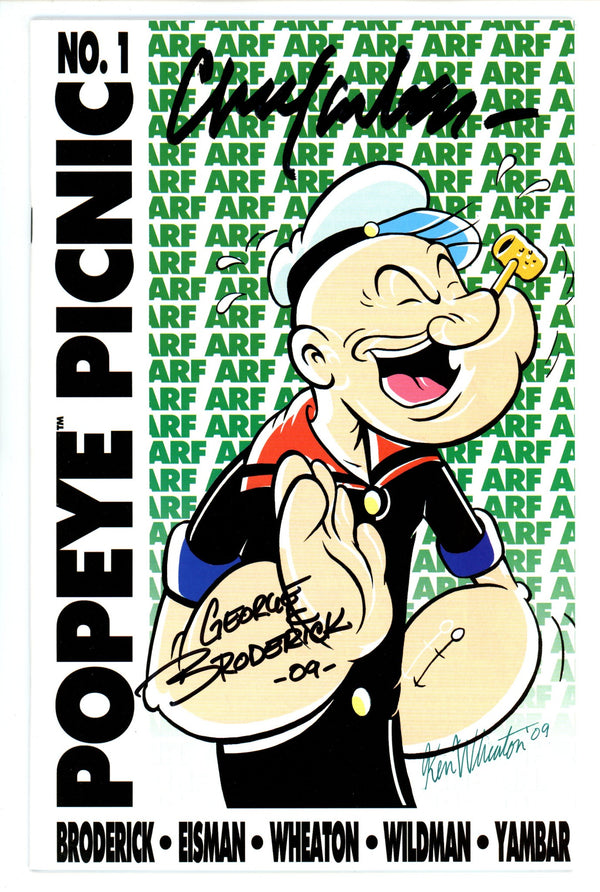 Popeye Picnic 1 NM- (9.2) (2009) Signed x3 Cover Yambar, Wheaton & Broderick