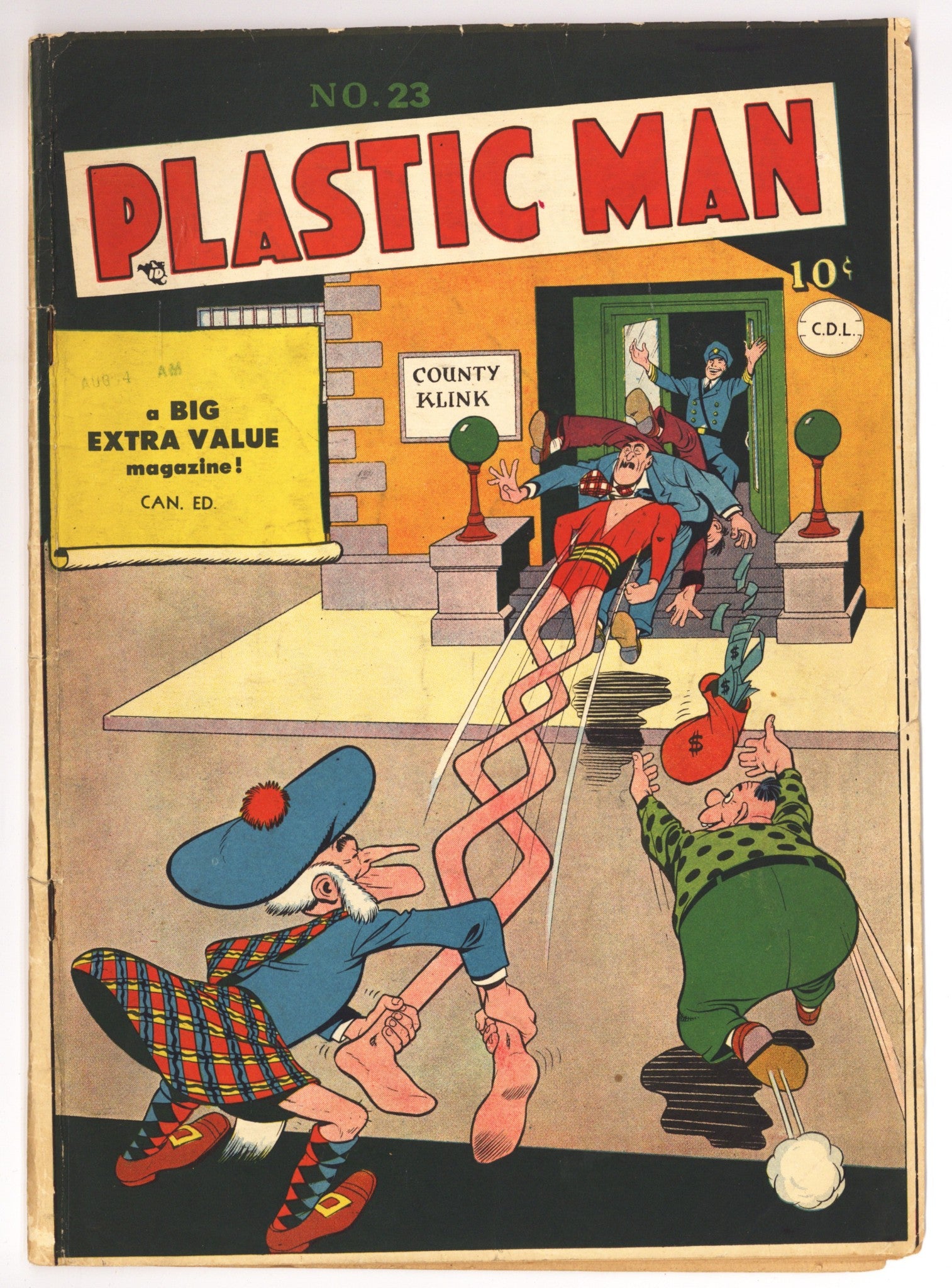 Plastic Man 23 GD/VG (3.0) (1950) Canadian Edition 
