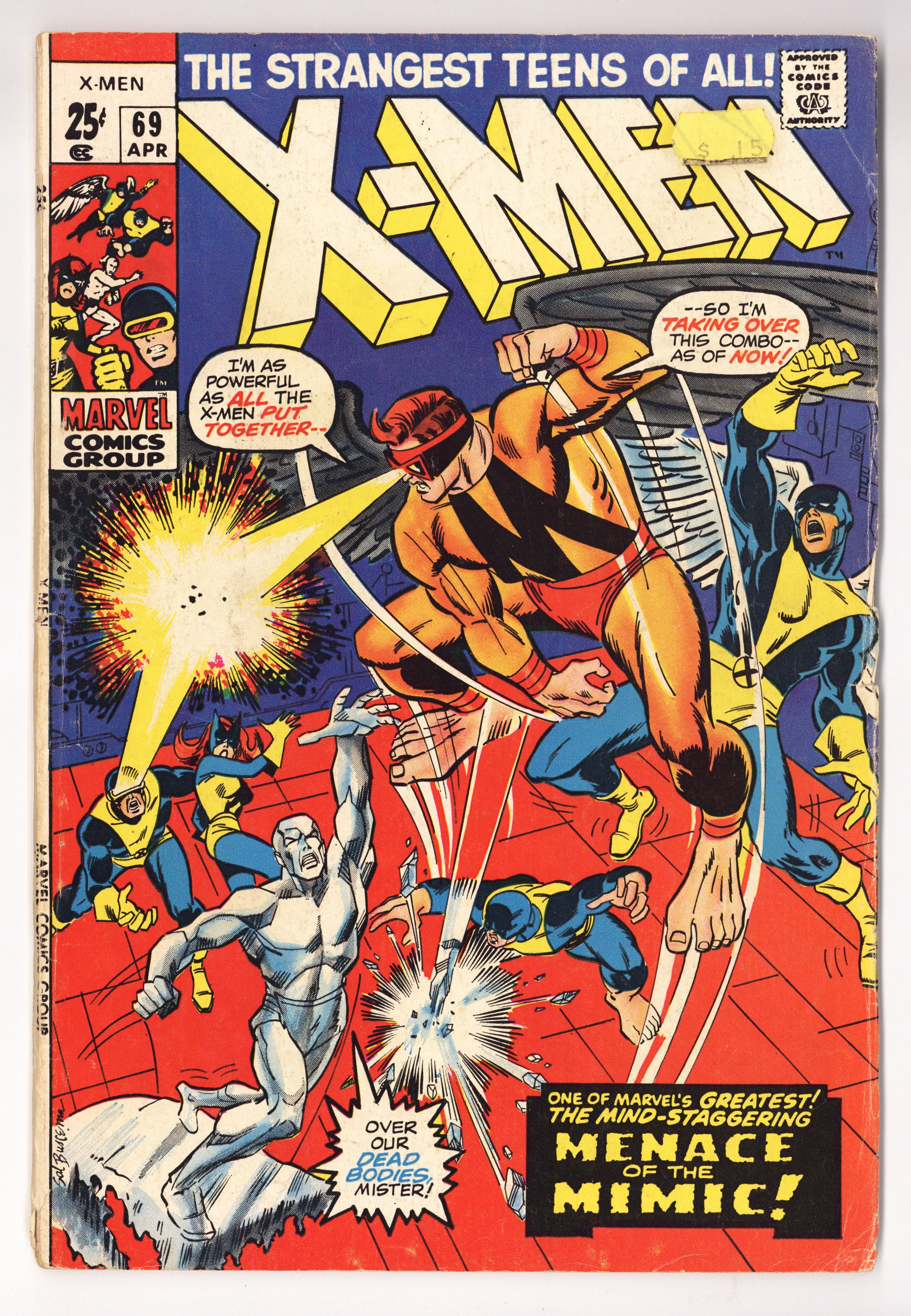 The X-Men Vol 1 69  VG+ (4.5)   (1971)        