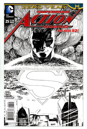 Action Comics Vol 2 25 VF/NM (9.0) (2014) Kuder B&W Sketch Incentive Variant