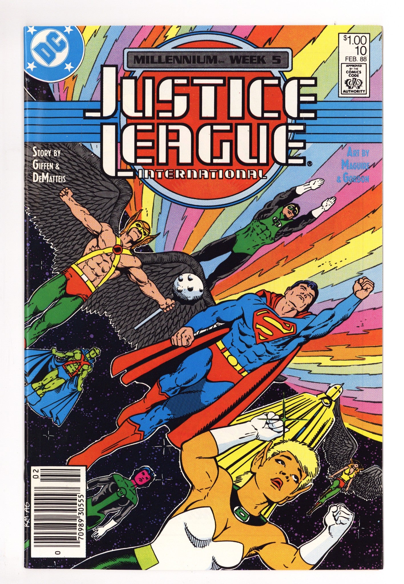 Justice League International 10 NM- (9.2) (1988) Canadian Price Variant 