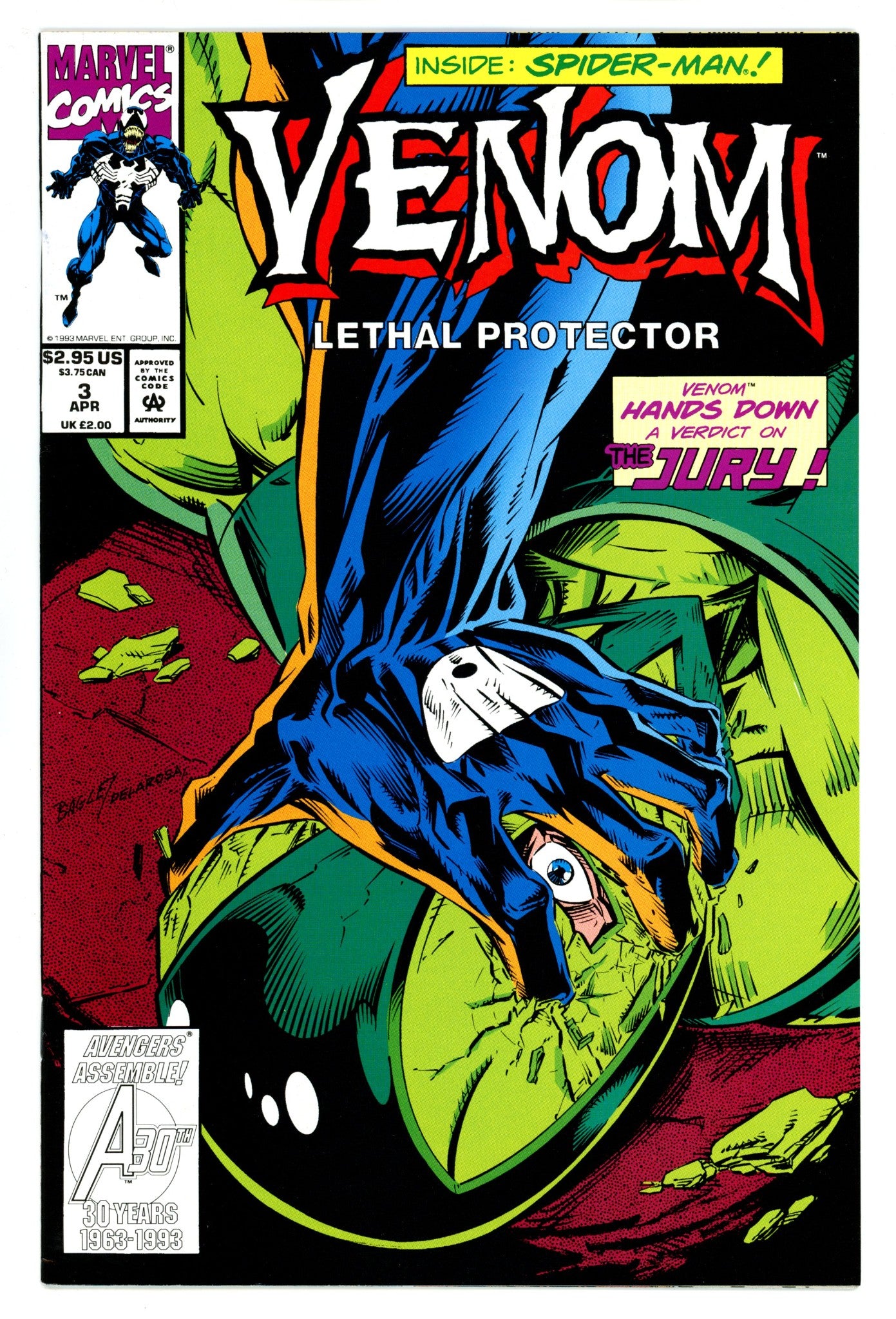 Venom: Lethal Protector Vol 1 3 VF/NM (9.0) (1993) 