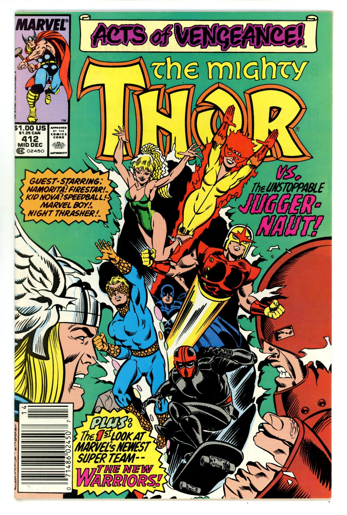 Thor Vol 1 412 VF (8.0) (1989) Newsstand 
