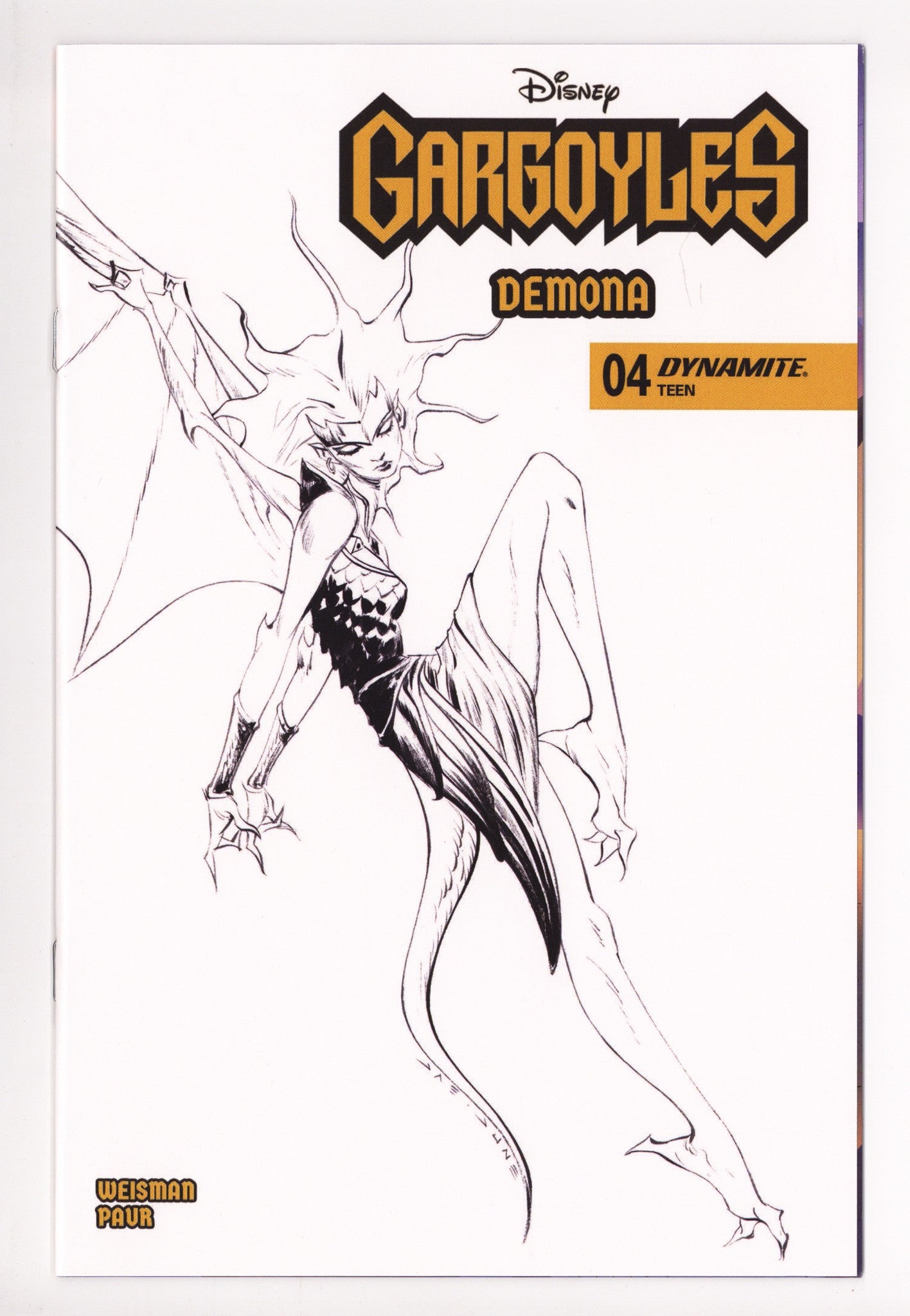 Gargoyles Demona 4 Lee B&W Incentive (2025)