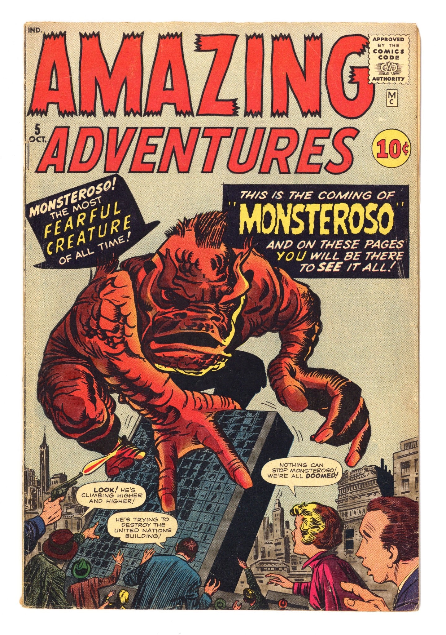 Amazing Adventures Vol 1 5 VG (4.0) (1961) 