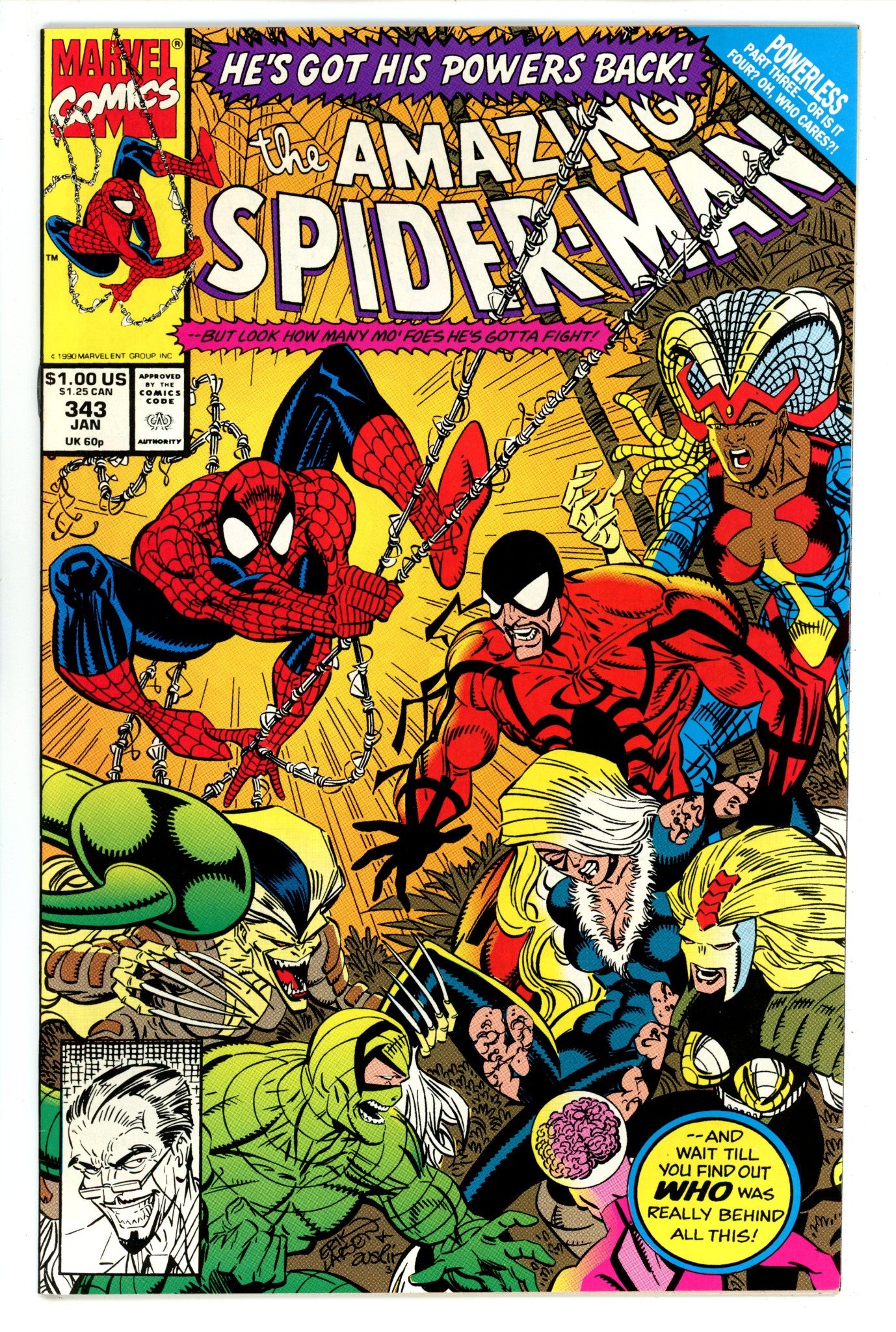 The Amazing Spider-Man Vol 1 343 VF+ (8.5) (1991) 