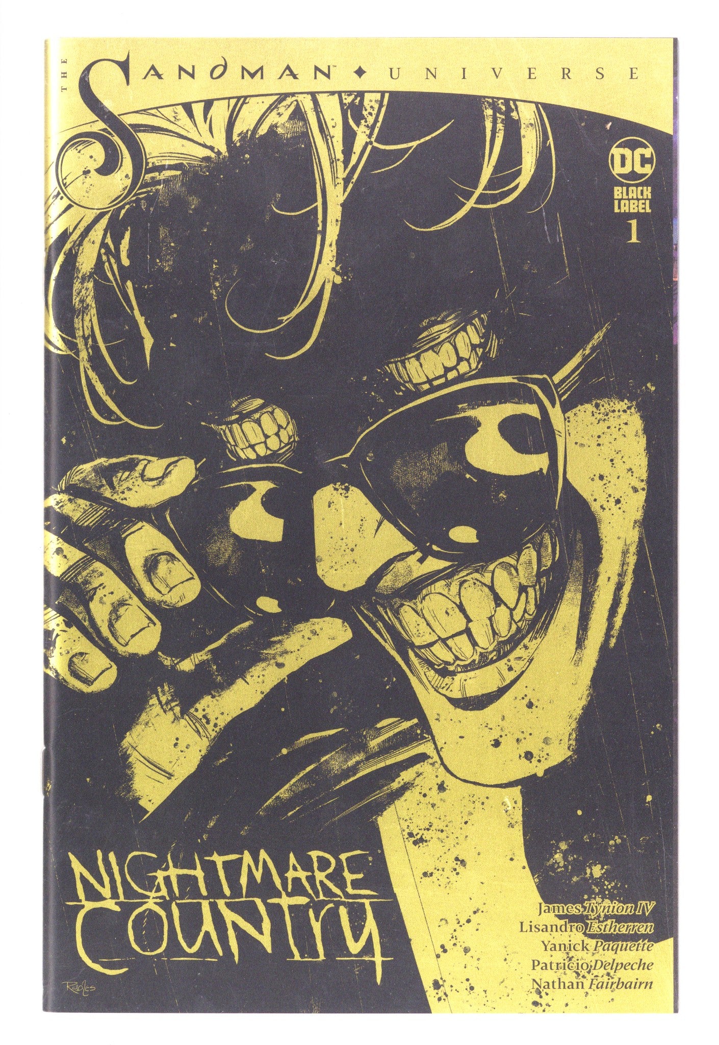 The Sandman Universe: Nightmare Country   1  NM (9.4)   (2022) Robles Gold Foil   Exclusive Variant  