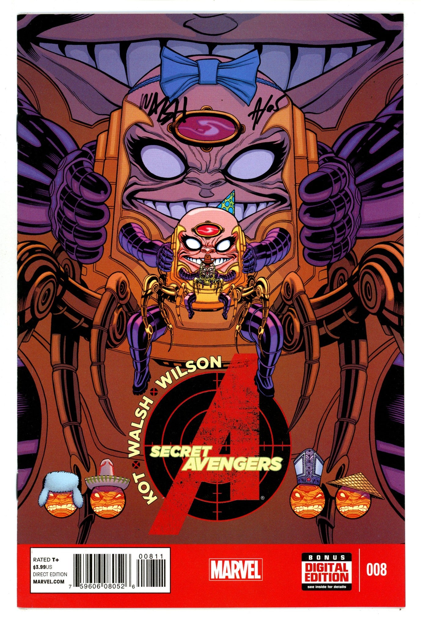 Secret Avengers Vol 3 8 High Grade (2014) Signed x2 Cover Alex Kot & Michael Walsh 