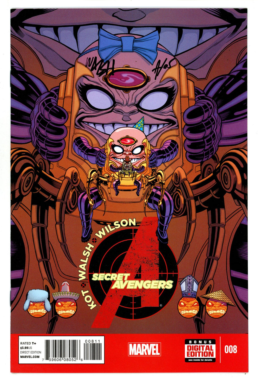 Secret Avengers Vol 3 8 High Grade (2014) Signed x2 Cover Alex Kot & Michael Walsh 