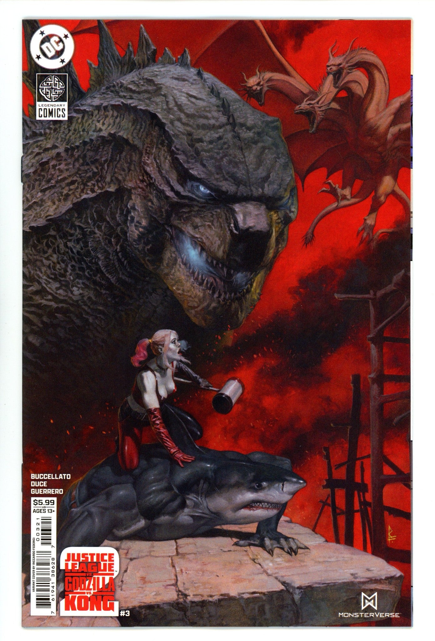 Justice League Vs Godzilla Vs Kong 2 3 Federici Variant (2025)