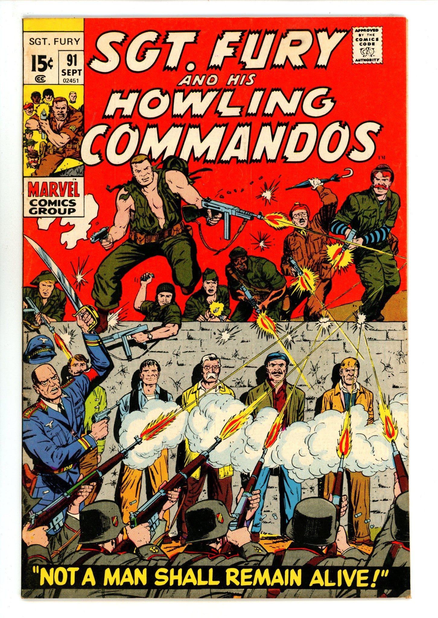 Sgt. Fury 91 FN/VF (7.0) (1971) 