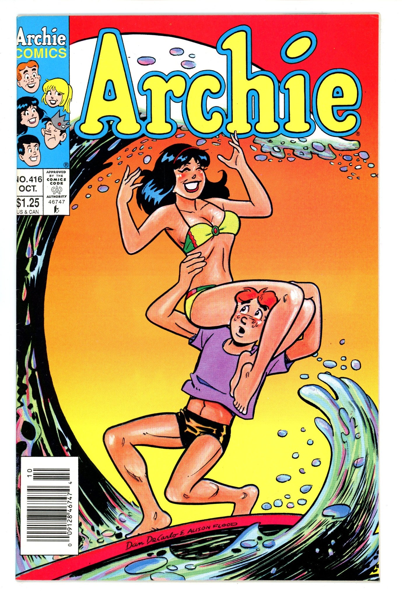 Archie Vol 1 416 FN/VF (7.0) (1993) Newsstand 