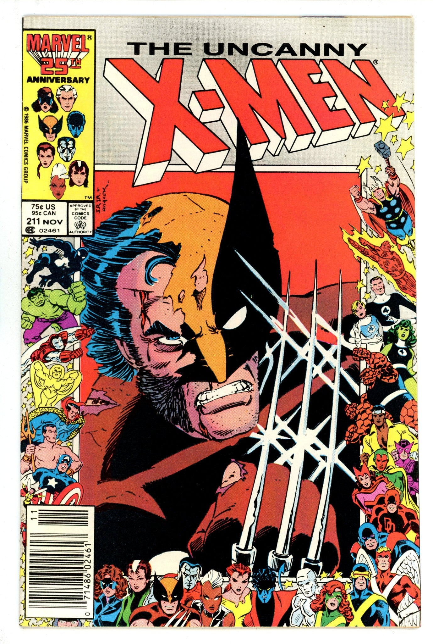 The Uncanny X-Men Vol 1 211 FN (6.0) (1986) Newsstand 