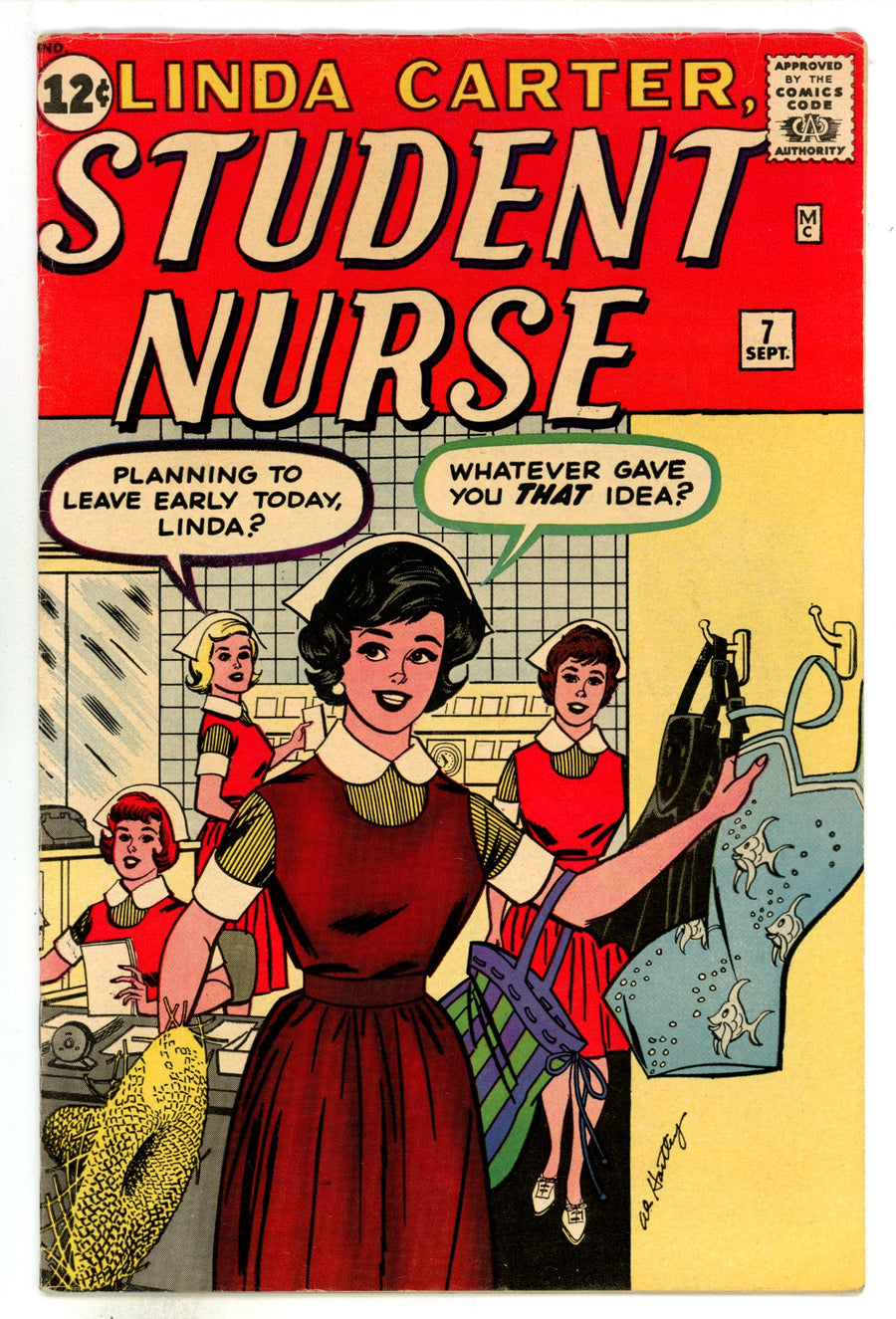 Linda Carter, Student Nurse 7 VG/FN (5.0) (1962) 