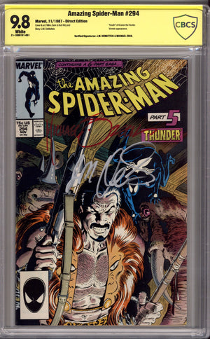 The Amazing Spider-Man Vol 1 294 CBCS 9.8 (NM/M) (1987) Signed x2 Cover J.M. Dematteis & Michael Zeck