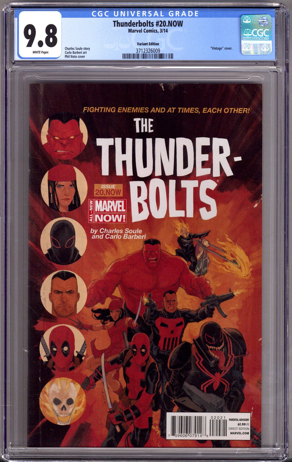 Thunderbolts Vol 2 20.NOW CGC 9.8 (NM/M) (2014) Noto Incentive Variant