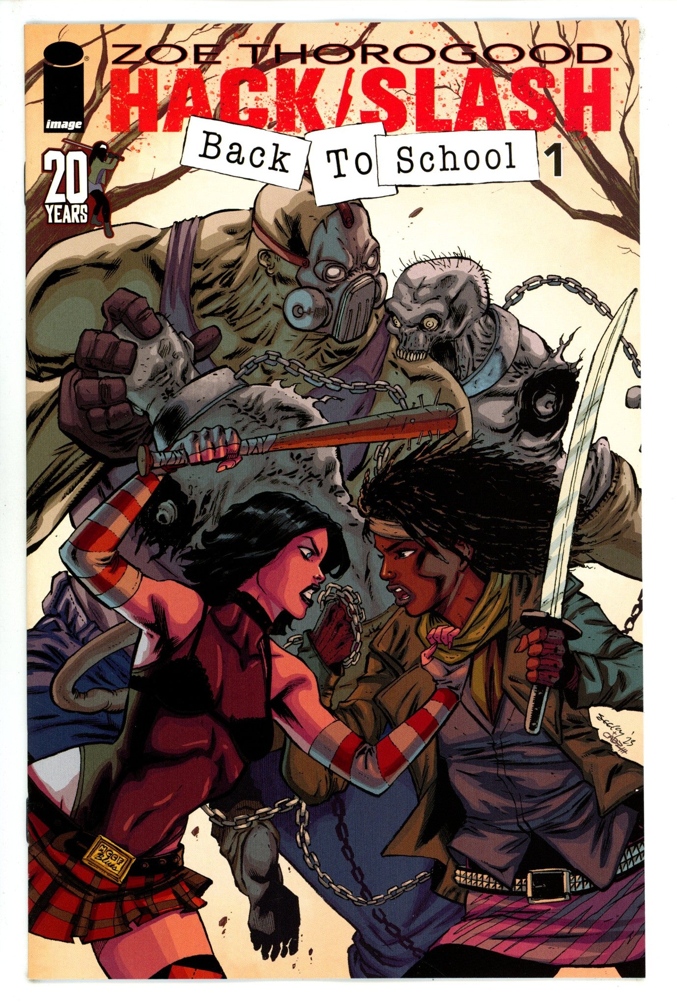 Hack Slash Back To School 1 Seeley Walking Dead Variant (2023)