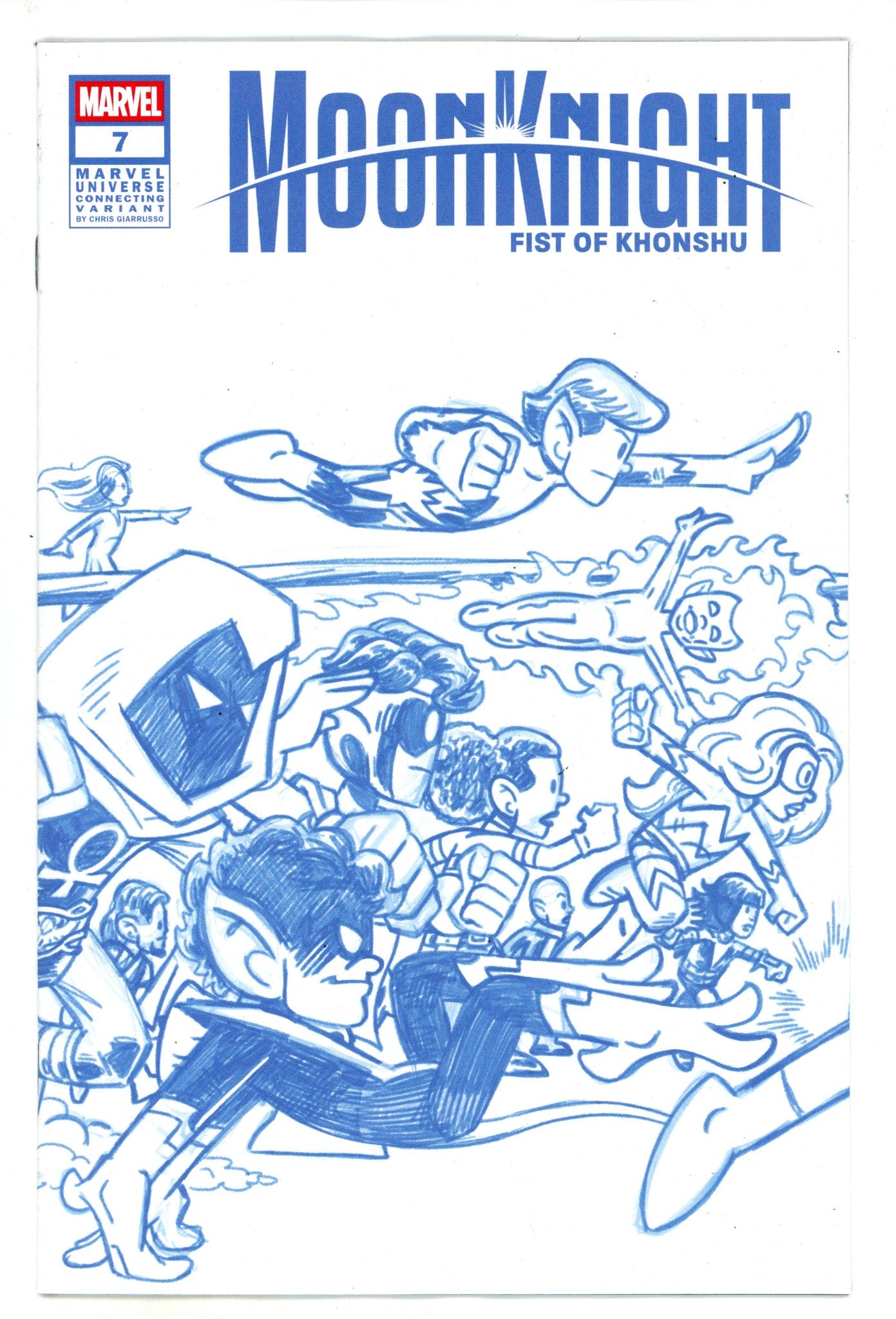 Moon Knight: Fist Of Khonshu 7 Giarrusso Blue Line Art Wraparound Connecting Incentive Variant NM (2025)