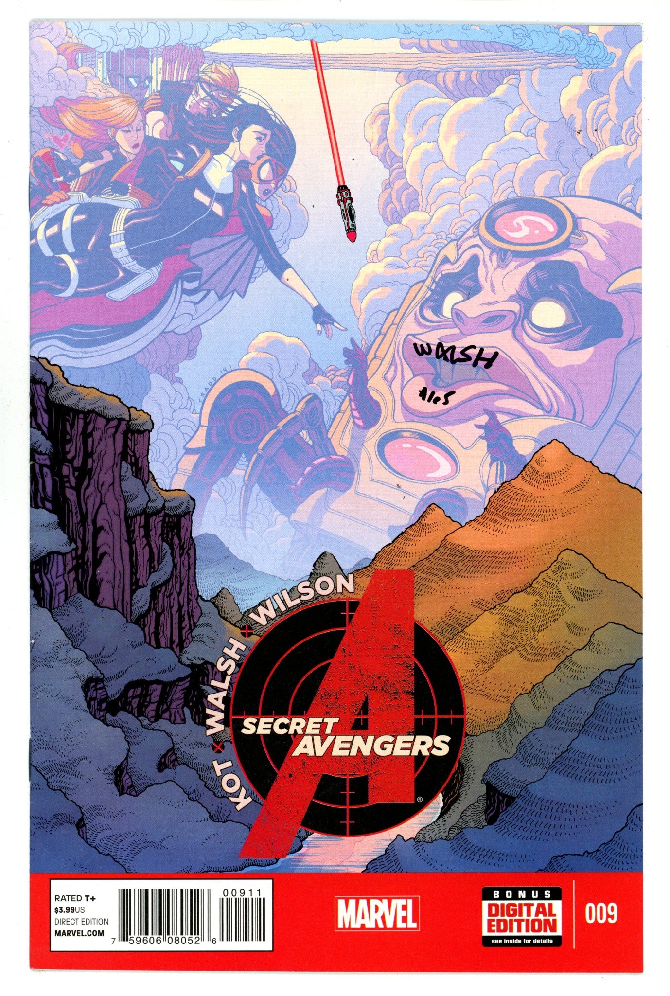 Secret Avengers Vol 3 9 High Grade (2014) Signed x2 Cover Alex Kot & Michael Walsh 