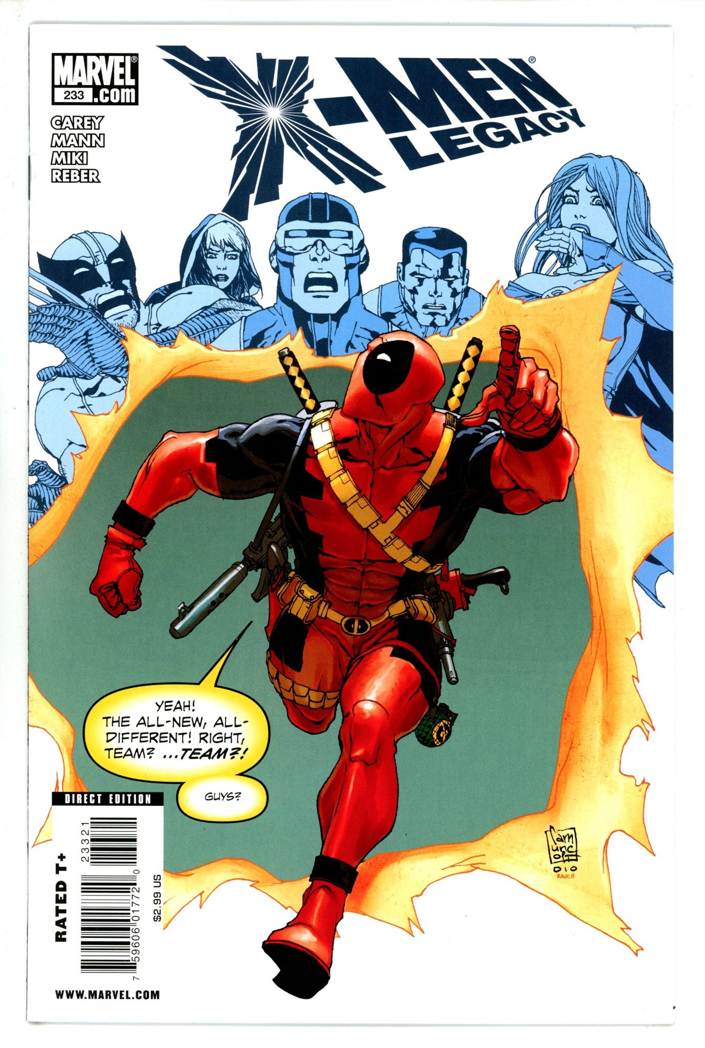 X-Men: Legacy Vol 1 233 High Grade (2010) Camuncoli Homage Variant 