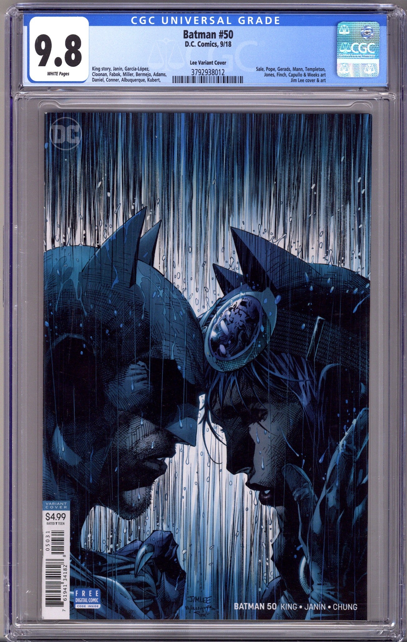 Batman Vol 3 50 CGC 9.8 (NM/M)   (2018) Lee     Variant  