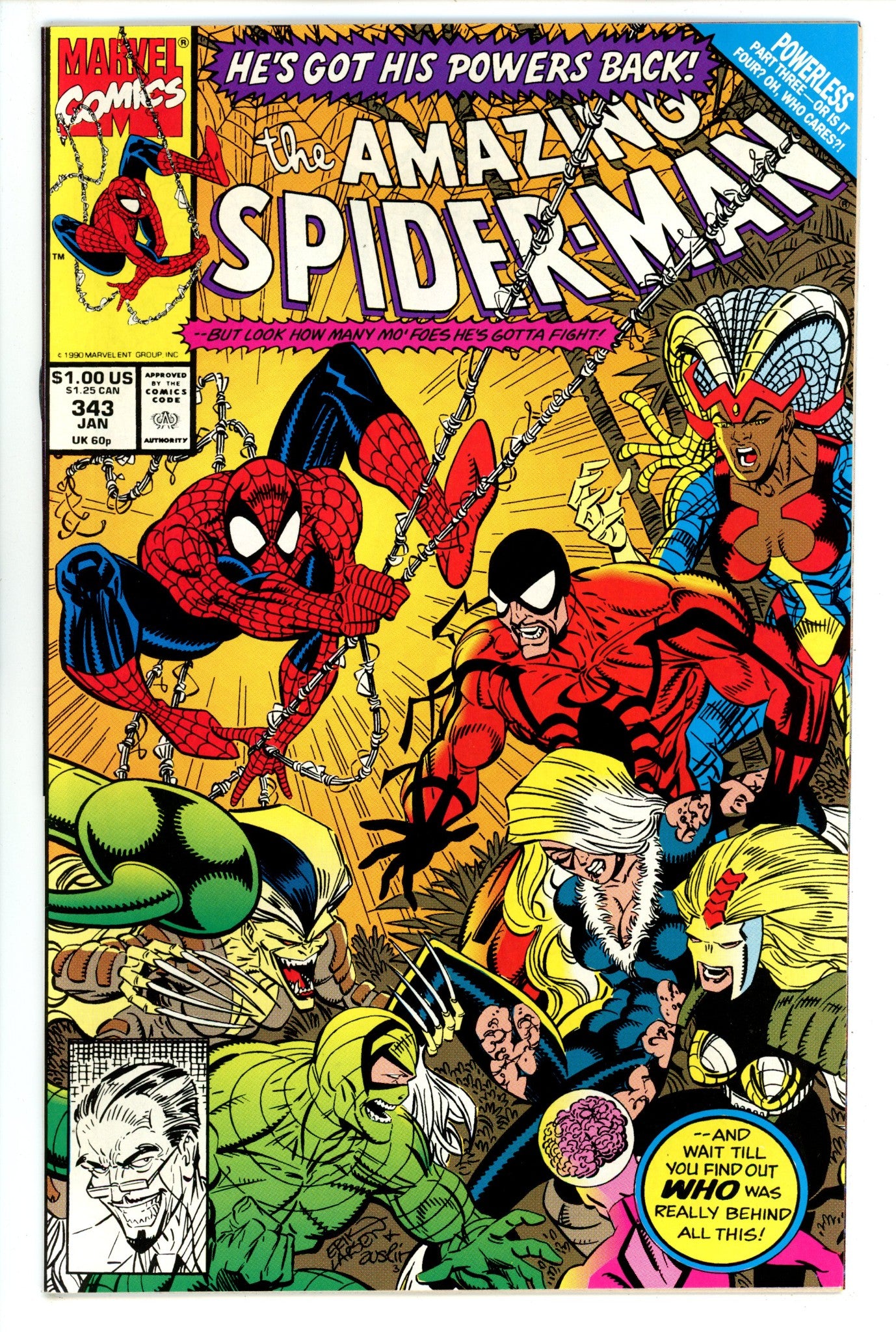 The Amazing Spider-Man Vol 1 343 VF/NM (9.0) (1991) 