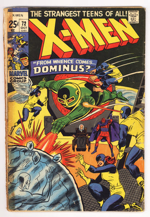 The X-Men Vol 1 72  FR (1.0) Cover Detached  (1971)