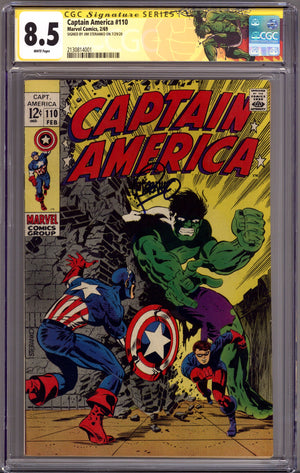 Captain America Vol 1 110 CGC 8.5 (VF+) (1969) Signed x1 Cover Jim Steranko