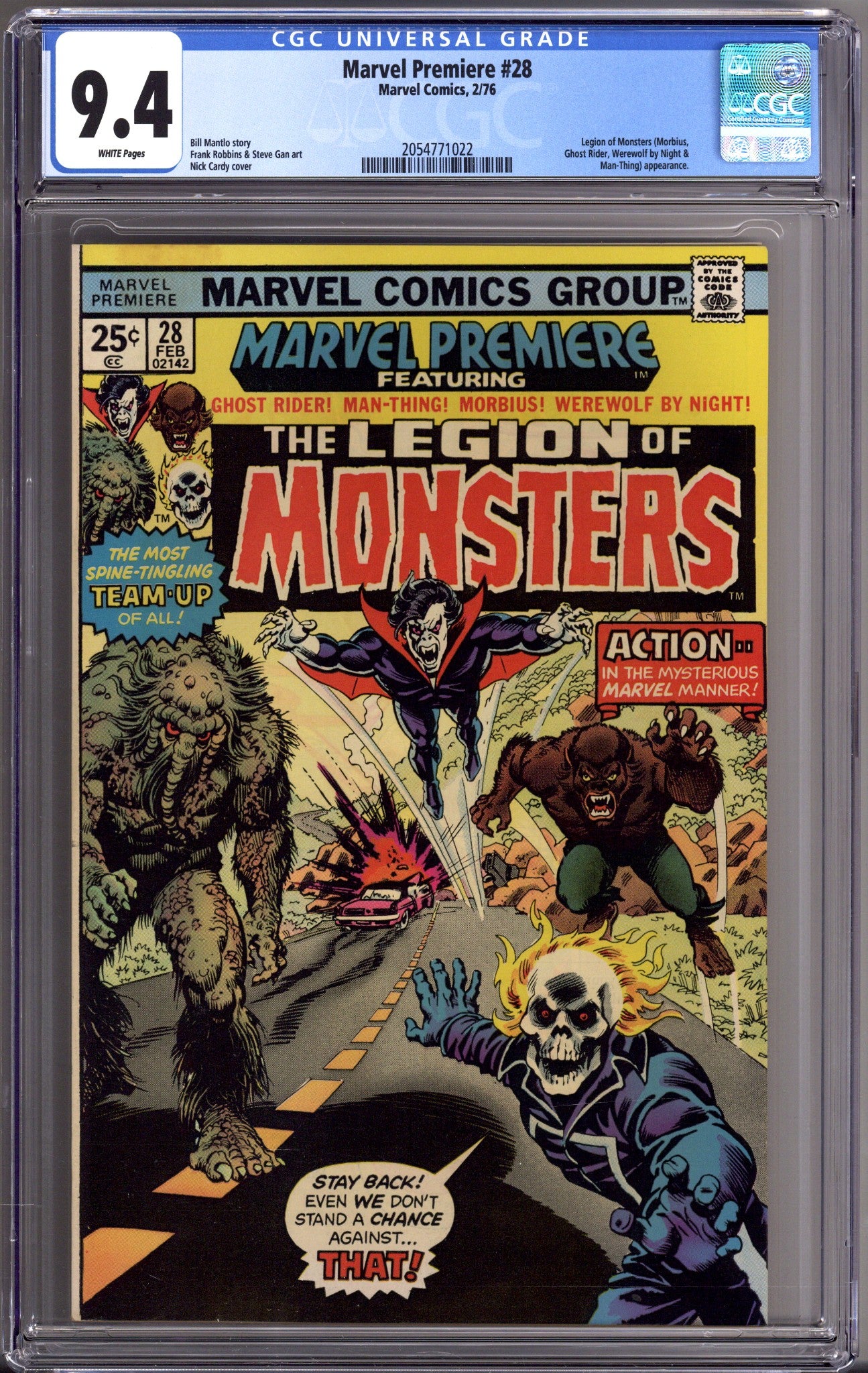 Marvel Premiere 28 CGC 9.4 (NM) (1976) 