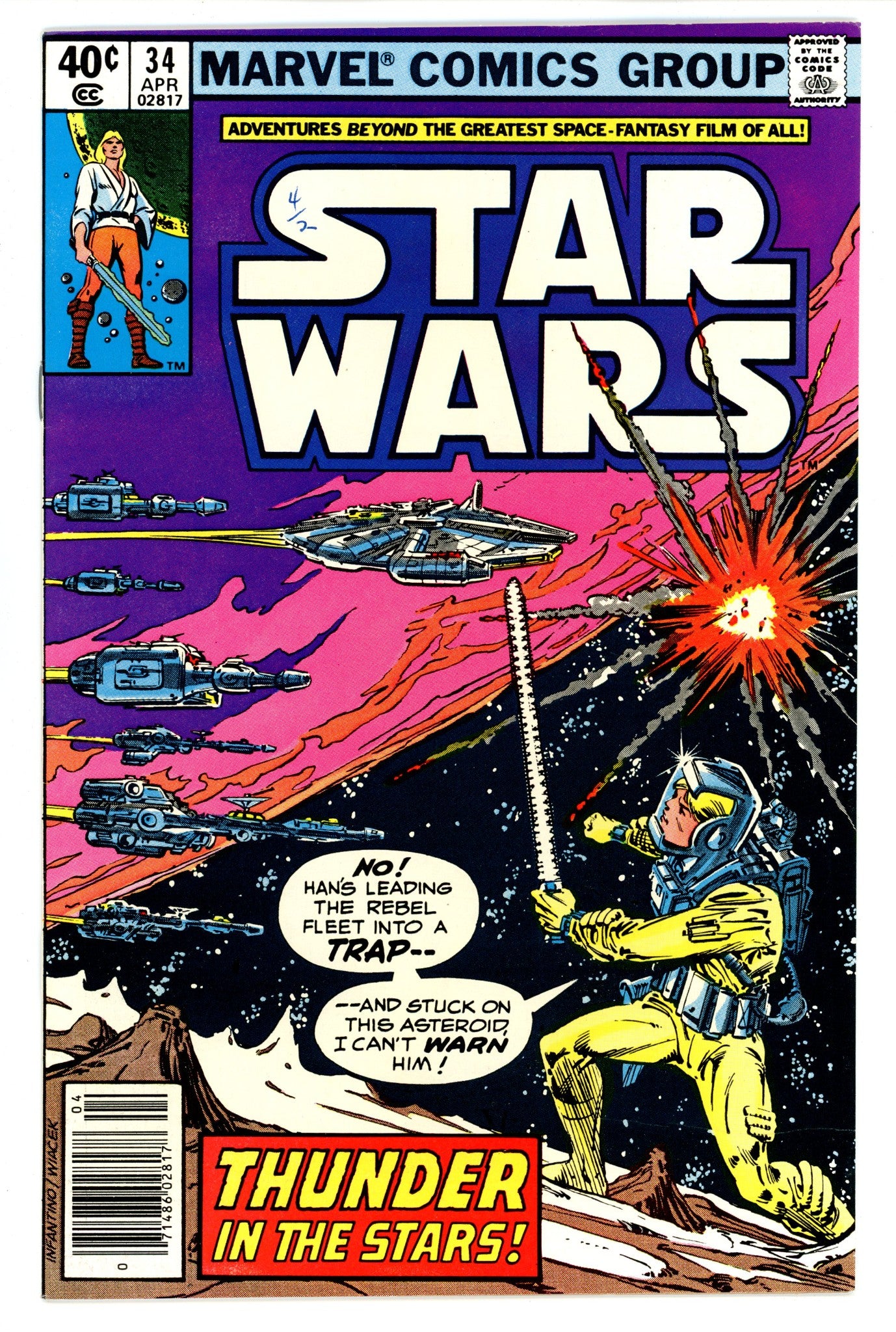 Star Wars Vol 1 34 VF+ (8.5) (1980) Newsstand 