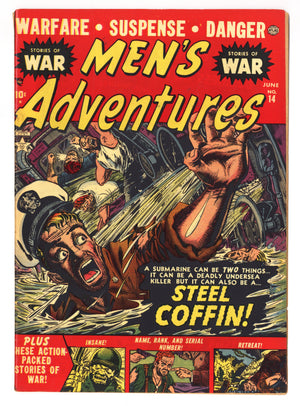 Men's Adventures 14 FN/VF (7.0) Apparent, Spine 1/2 Split (1952)