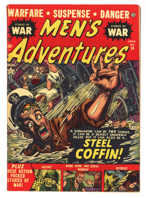 Men's Adventures 14 FN/VF (7.0) Apparent, Spine 1/2 Split (1952)