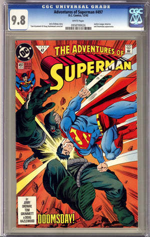 Adventures of Superman Vol 1 497 CGC 9.8 (NM/M) (1992)