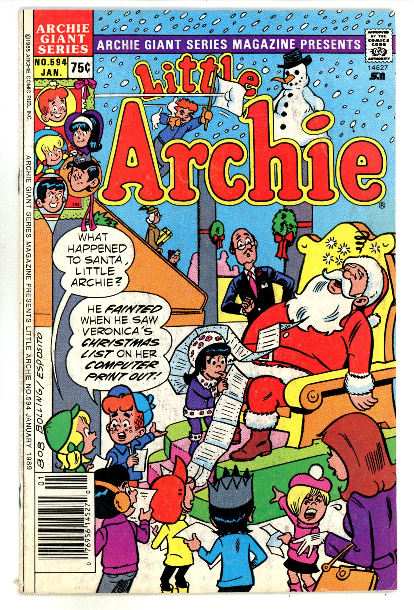 Archie Giant Series Magazine 594 Low Grade (1989) Newsstand 