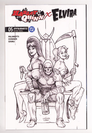 Harley Quinn X Elvira 5 Linsner B&W Incentive (2026)
