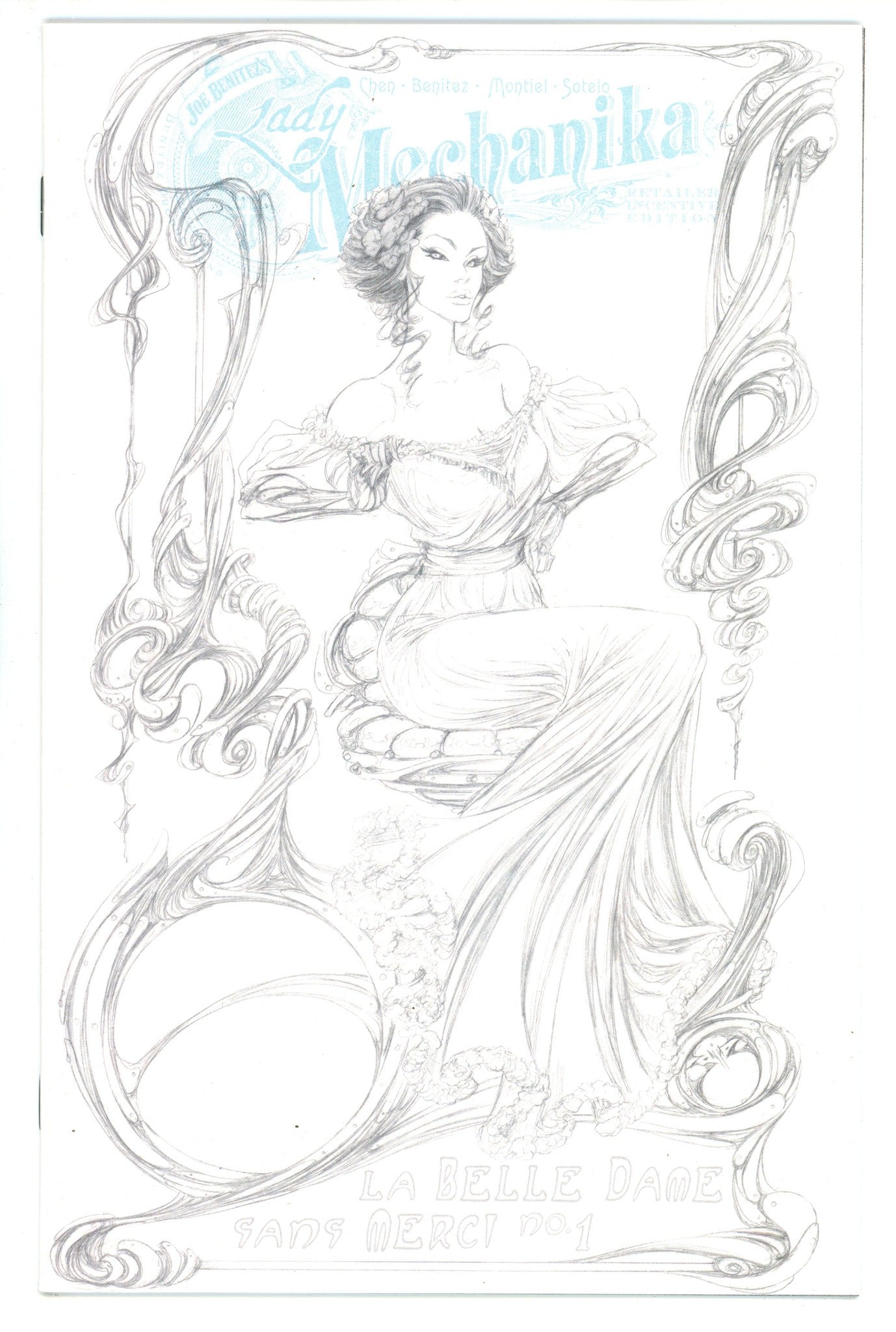 Lady Mechanika: La Belle Dame Sans Merci 1 VF/NM (9.0) (2018) Benitez Sketch Incentive Variant 