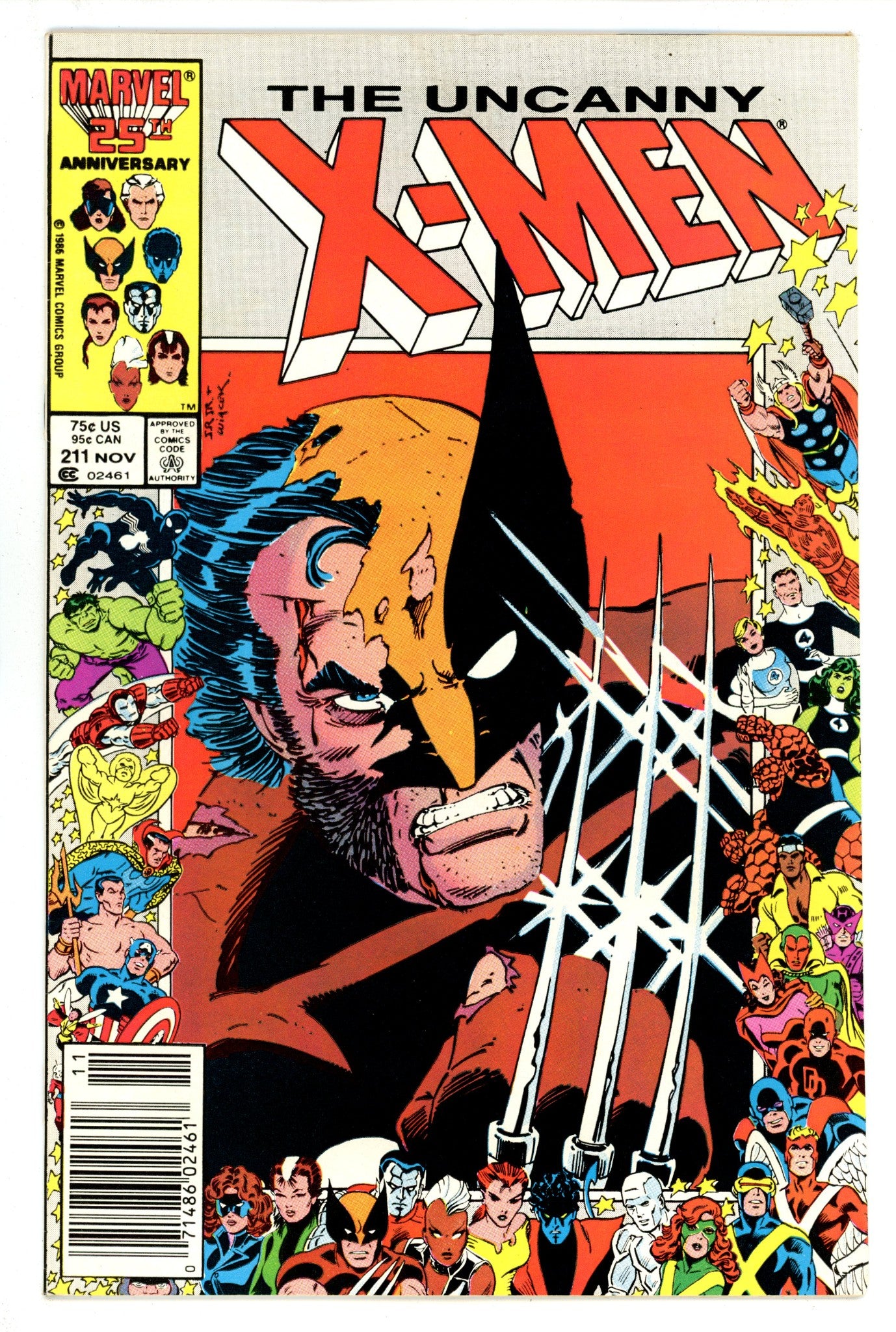 The Uncanny X-Men Vol 1 211 FN/VF (7.0) (1986) Newsstand 