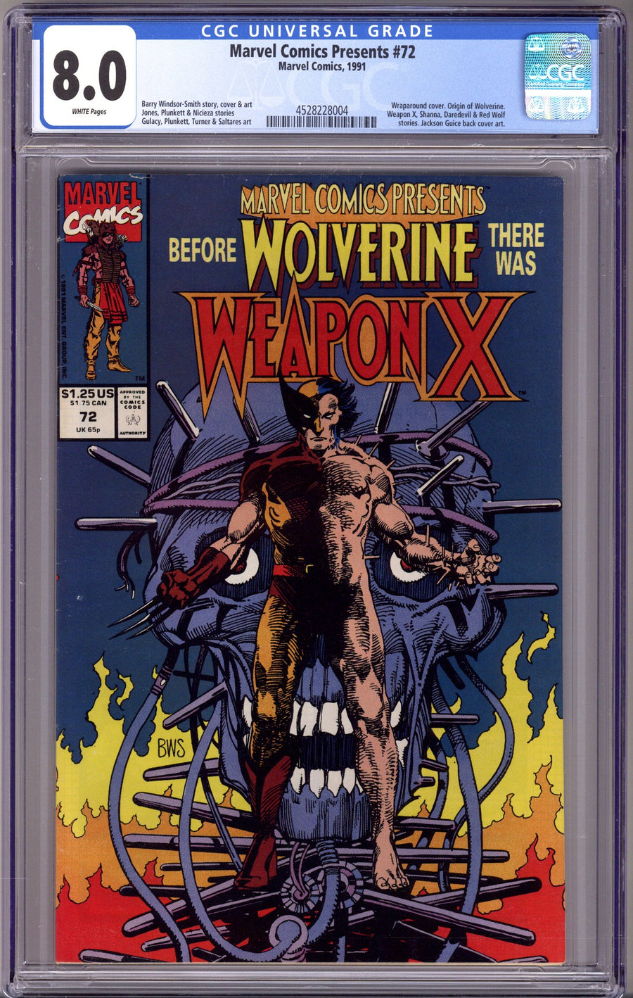 Marvel Comics Presents Vol 1 72 CGC 8.0 (VF) (1991) 