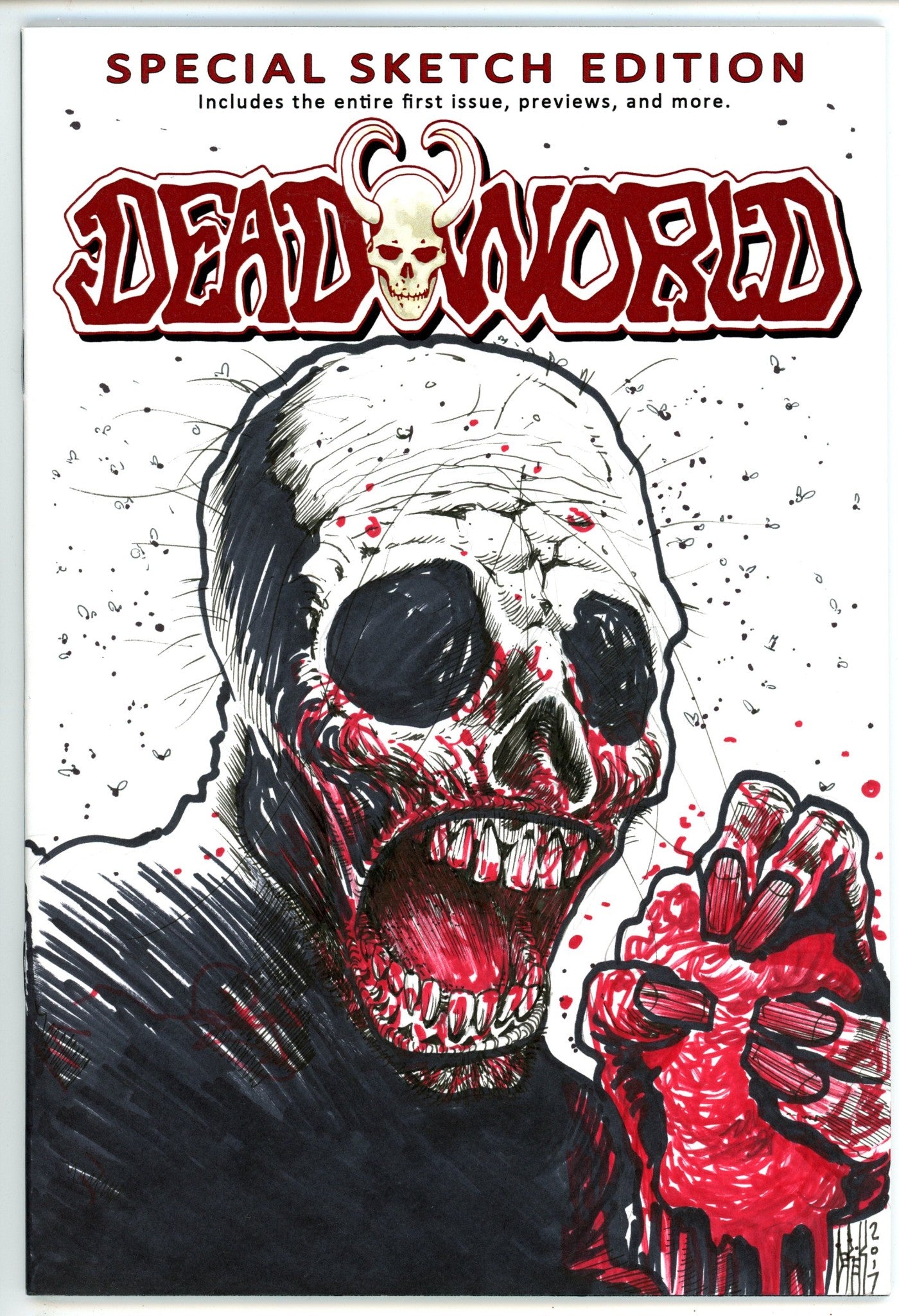 Deadworld: Special 1 VF/NM (9.0) (2014) Blank Variant Signed / Remarked x1 Cover Derek Rook 