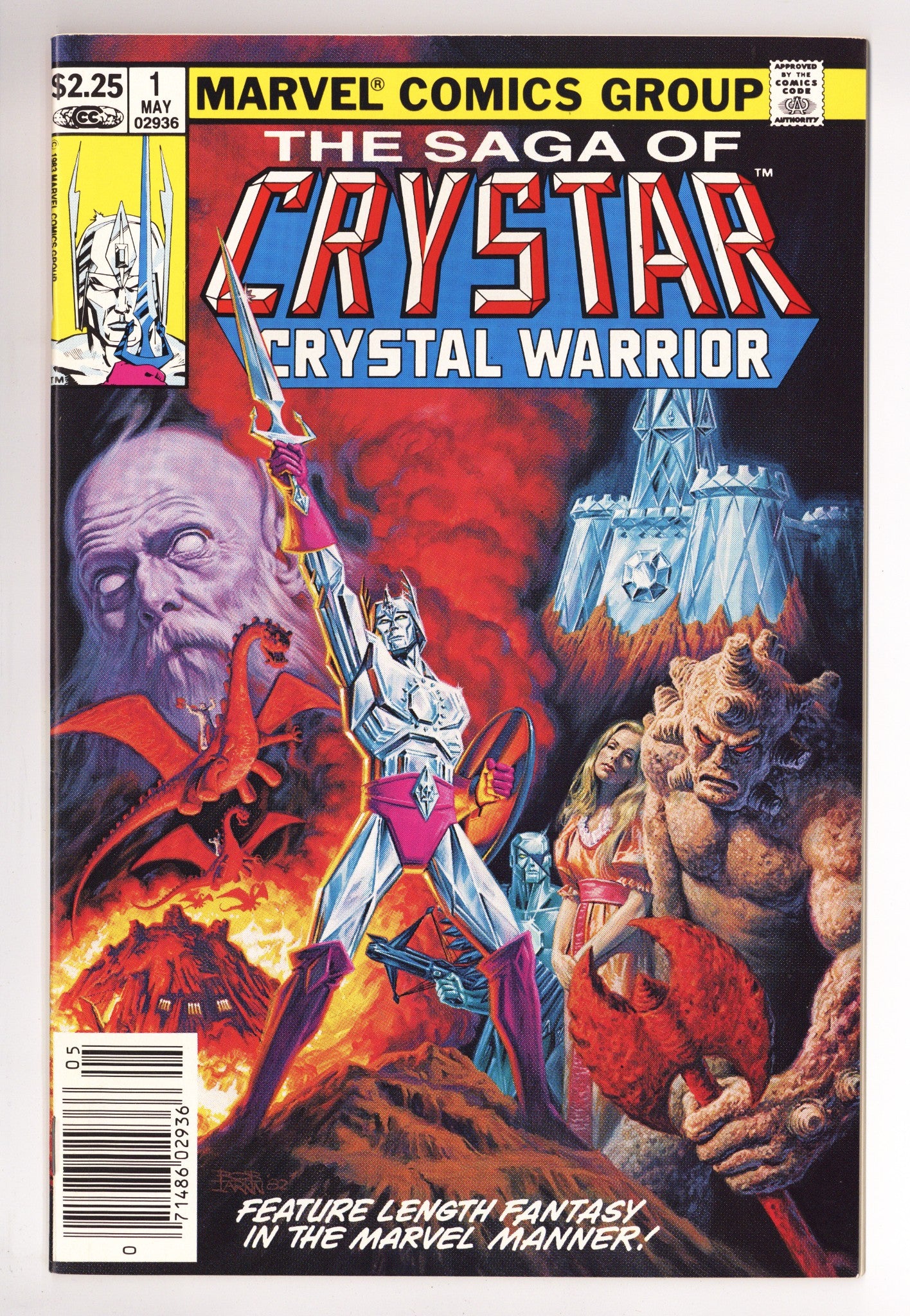 The Saga of Crystar, Crystal Warrior 1 VF/NM (9.0) (1983) Canadian Price Variant 