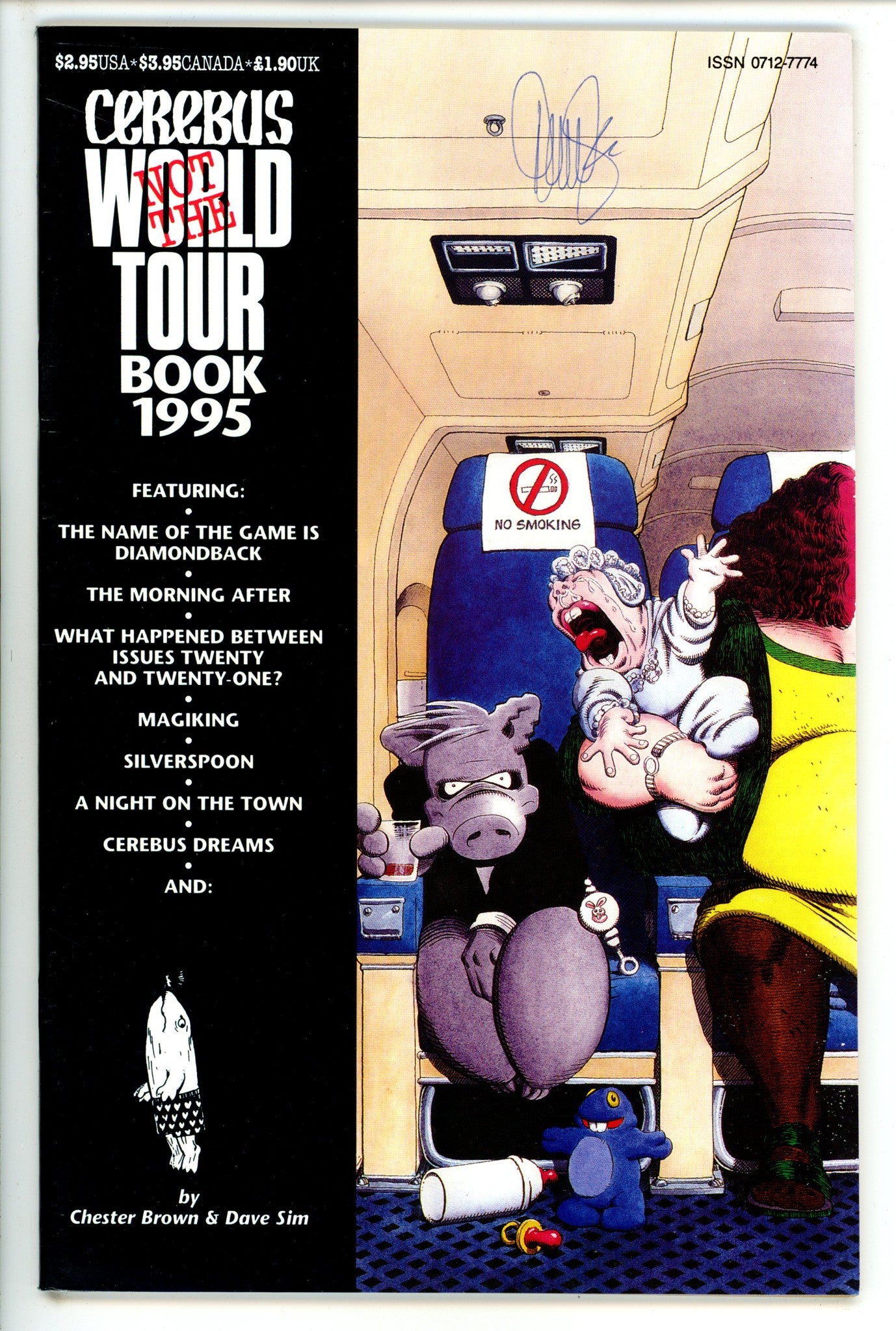 Cerebus World Tour Book 1 2Nd Print VF Signed Dave Sim (1995)