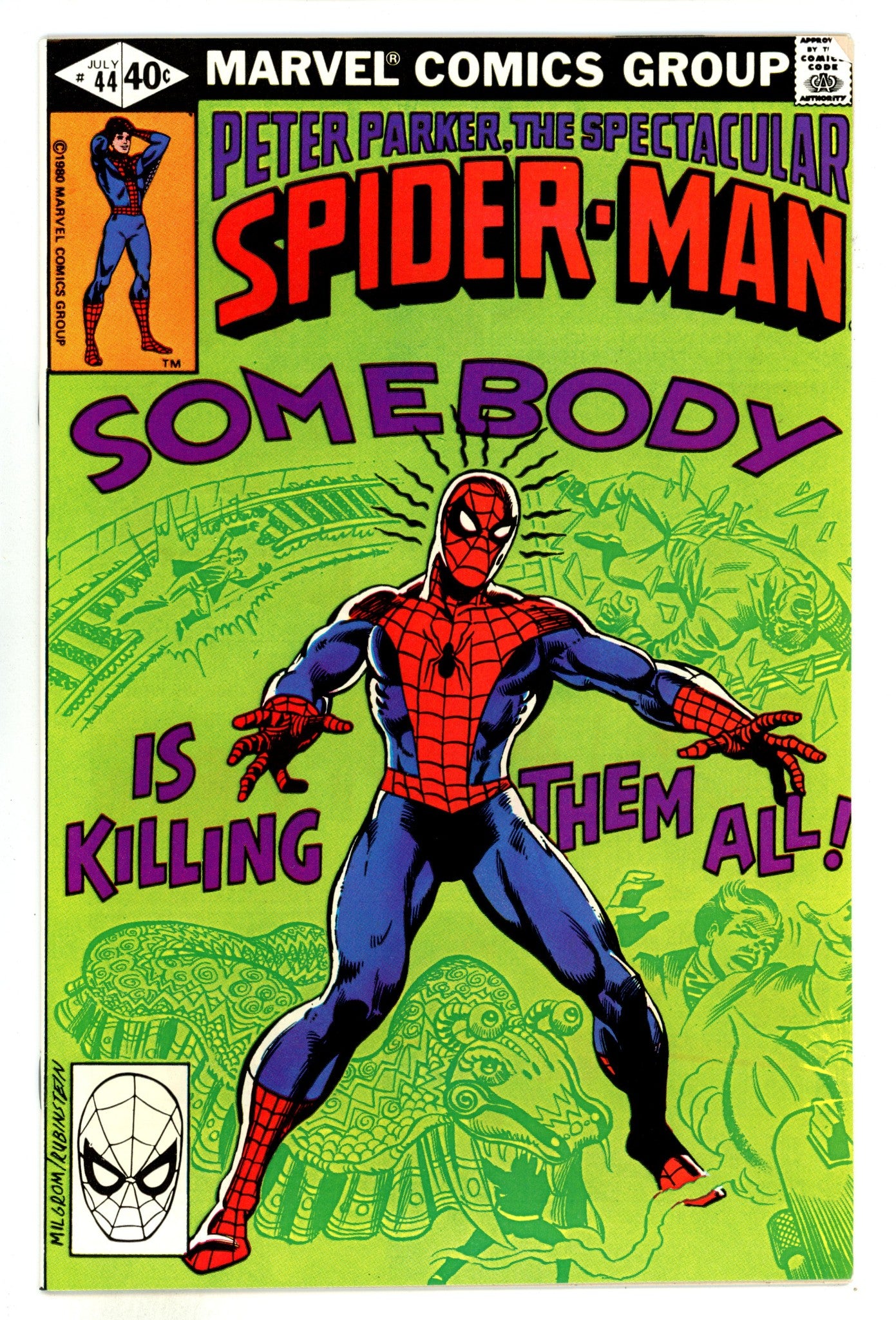 The Spectacular Spider-Man Vol 1 44  VF+ (8.5)  (1980)  