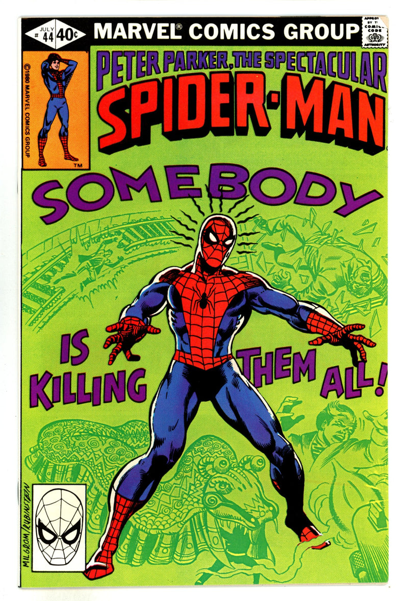 The Spectacular Spider-Man Vol 1 44  VF+ (8.5)  (1980)  