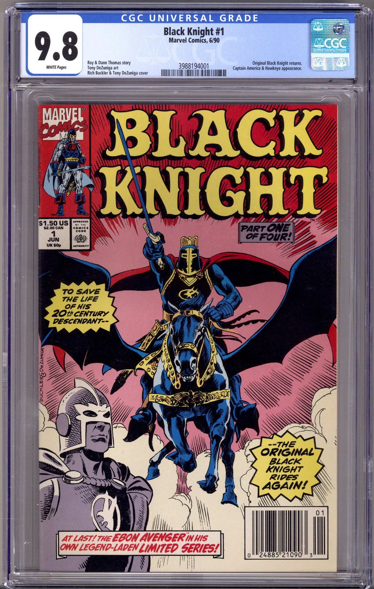 Black Knight Vol 2 1 CGC 9.8 (NM/M)   (1990)        