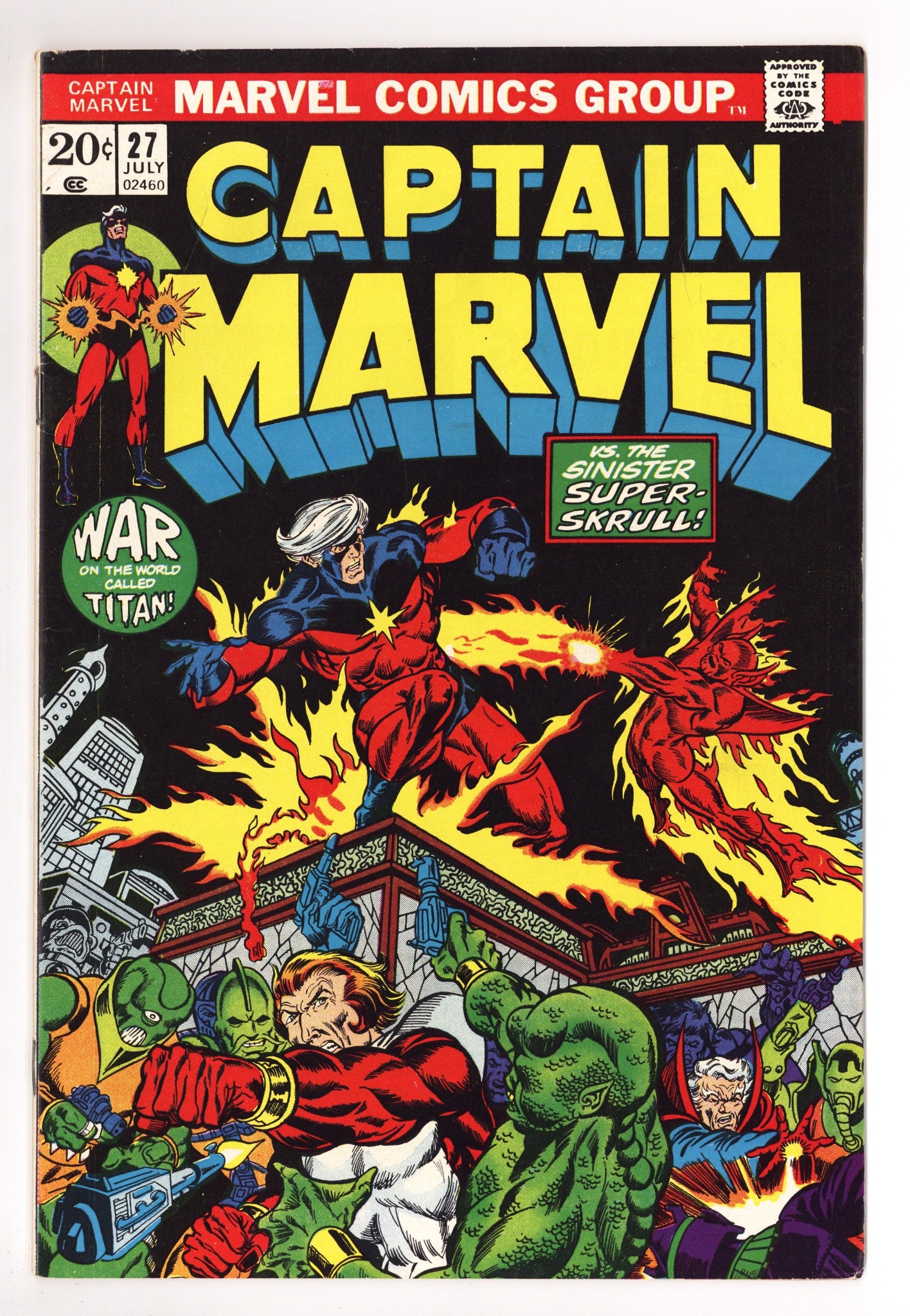 Captain Marvel Vol 1 27 FN/VF (7.0) (1973) 
